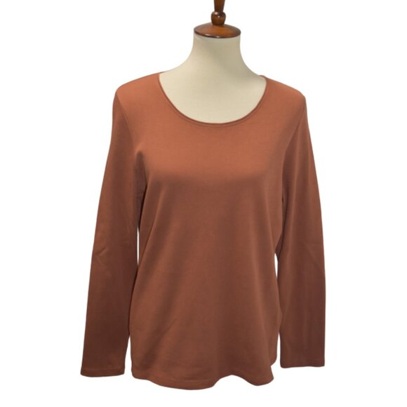 Karen Scott Scoop Neck Long Sleeve Tee - Picture 1 of 2